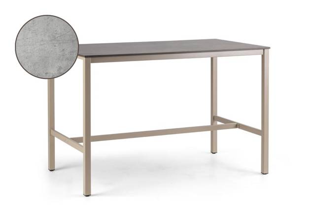 Schilthorn Bartisch Edelstahl 200x80 cm