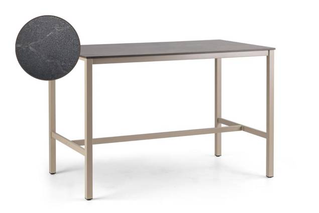 Schilthorn Table de bar acier inoxydable 200x100 cm