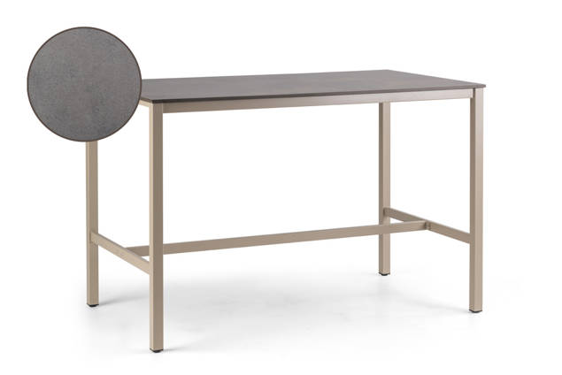 Schilthorn Bartisch Edelstahl 140x90 cm