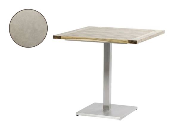 Siri Table de jardin acier inoxydable 80x80 cm