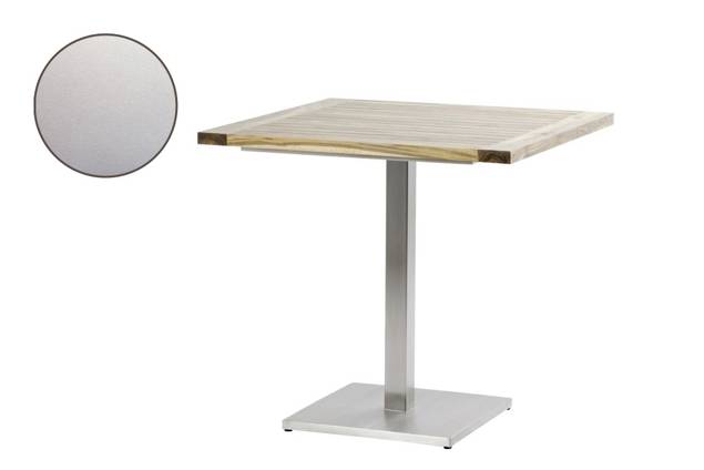 Siri Table de jardin acier inoxydable Ø 80 cm