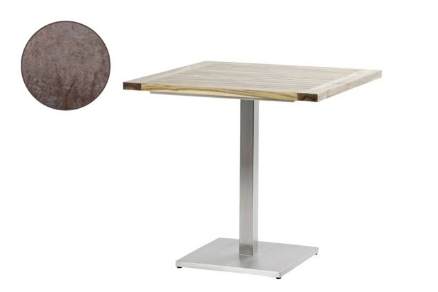 Siri Table de jardin acier inoxydable 70x70 cm