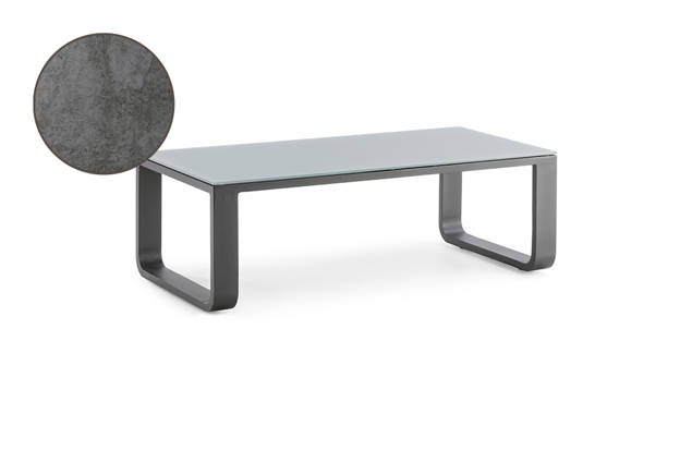 Split Table de salon aluminium 120x70 cm