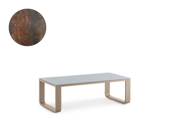Split Loungetisch Aluminium 120x60 cm
