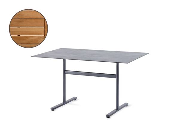 Stockholm Table de jardin pliante acier 160x90 cm