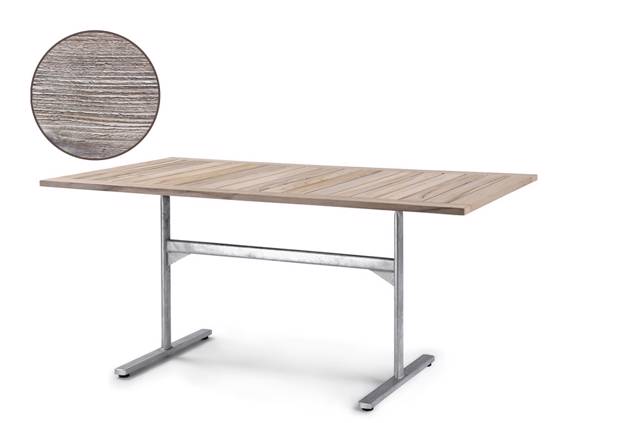 Stockholm Table de jardin pliante acier 160x90 cm