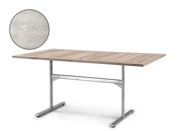 Stockholm Table de jardin pliante acier 180x90 cm