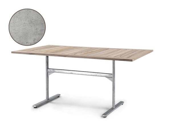 Stockholm Gartentisch klappbar Stahl 180x90 cm