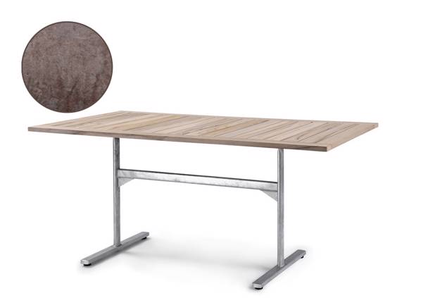 Stockholm Table de jardin pliante acier 180x90 cm