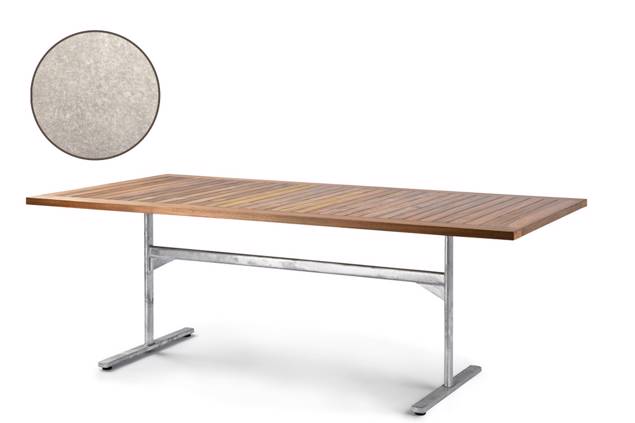 Stockholm Table de jardin pliante acier 200x100 cm