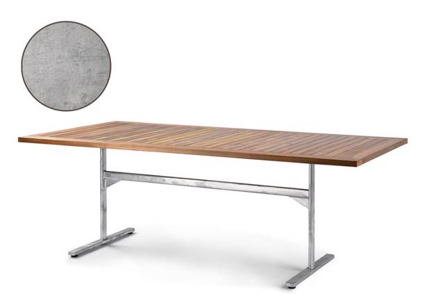 Stockholm Table de jardin pliante acier 200x80 cm