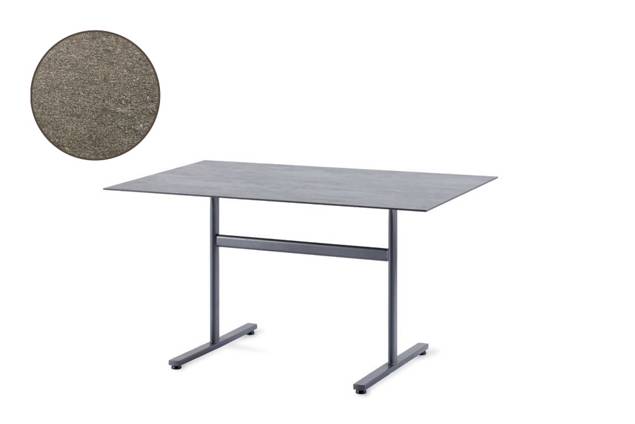 Stockholm Table de jardin pliante acier 120x70 cm