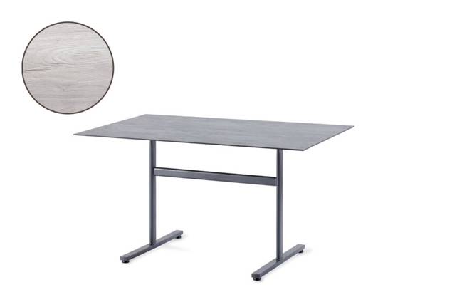 Stockholm Table de jardin pliante acier 120x80 cm