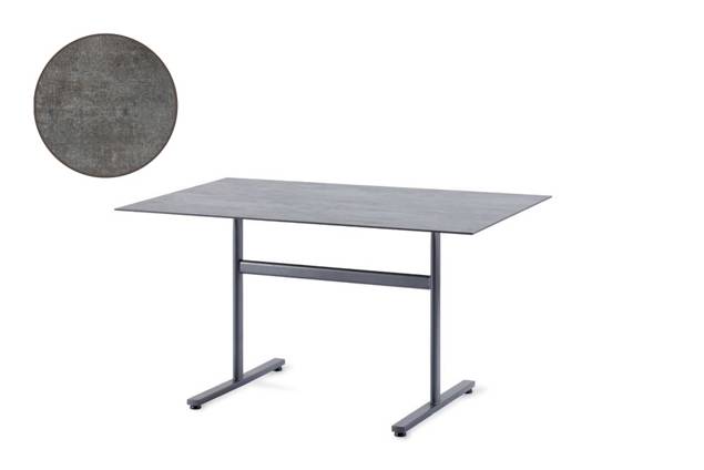 Stockholm Table de jardin pliante acier 120x70 cm