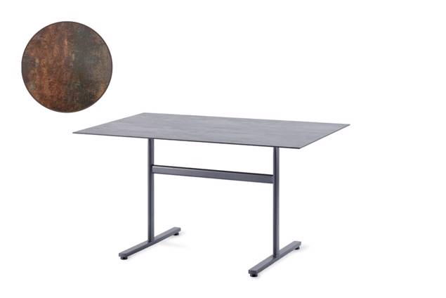 Stockholm Table de jardin pliante acier 140x90 cm