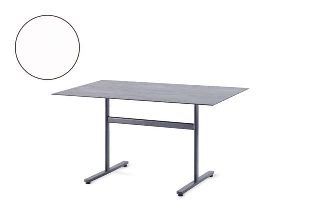 Stockholm Table de jardin pliante acier 120x80 cm