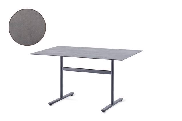 Stockholm Table de jardin pliante acier 130x80 cm