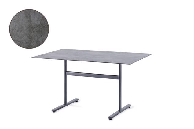 Stockholm Table de jardin pliante acier 140x90 cm