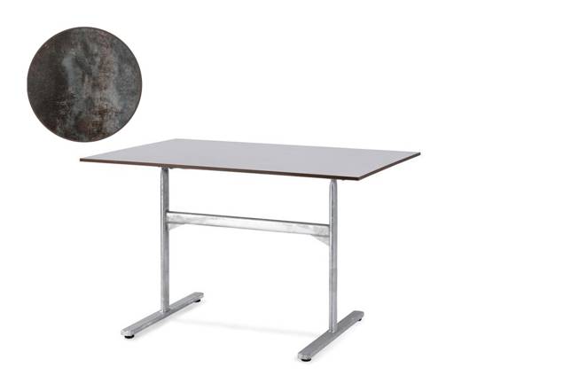 Stockholm Table de jardin pliante acier 140x90 cm