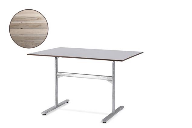 Stockholm Table de jardin pliante acier 120x70 cm