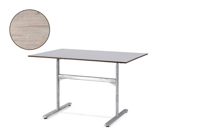 Stockholm Table de jardin pliante acier 130x80 cm