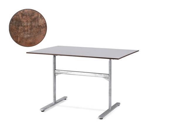 Stockholm Table de jardin pliante acier 130x80 cm