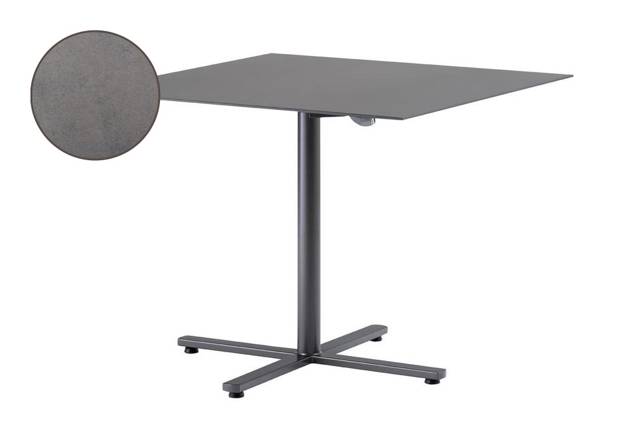 Stockholm Table de jardin pliante acier Ø 90 cm