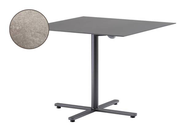 Stockholm Table de jardin pliante acier 90x90 cm