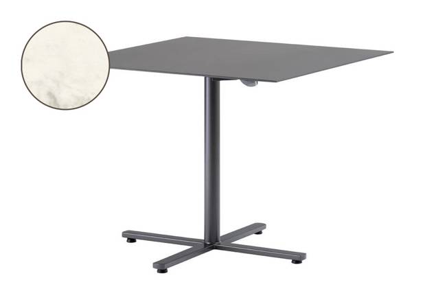 Stockholm Table de jardin pliante acier Ø 80 cm