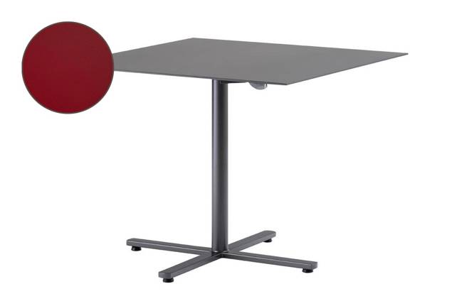 Stockholm Table de jardin pliante acier 80x80 cm