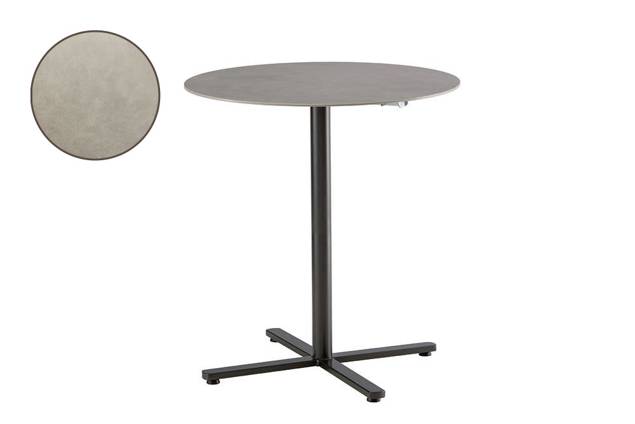 Stockholm Table de bar pliante acier 90x90 cm