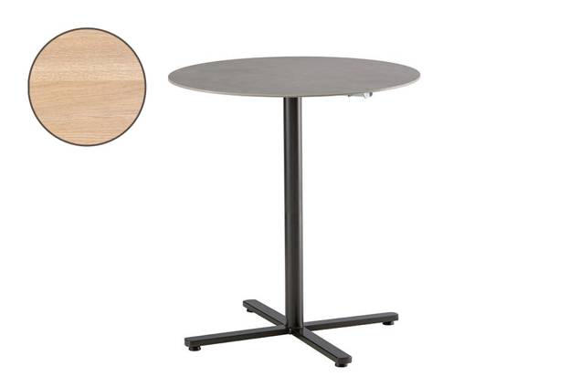 Stockholm Table de bar pliante acier 80x80 cm