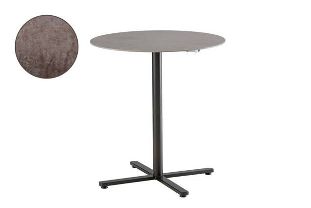 Stockholm Table de bar pliante acier 90x90 cm