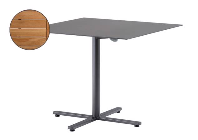Stockholm Table de jardin pliante acier 80x80 cm