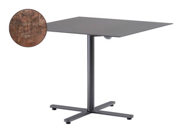 Stockholm Table de jardin pliante acier 90x90 cm