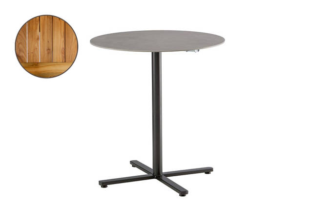 Stockholm Table de bar pliante acier 80x80 cm