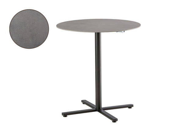 Stockholm Table de bar pliante acier 90x90 cm