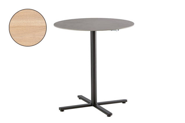 Stockholm Table de bar pliante acier 80x80 cm