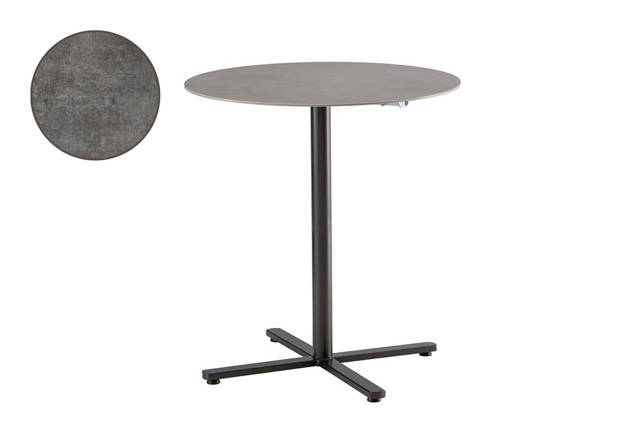 Stockholm Table de bar pliante acier 70x70 cm
