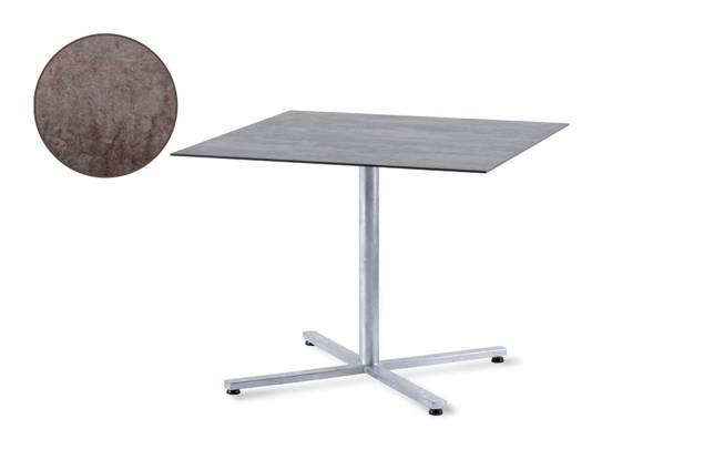 Stockholm Table de jardin pliante acier 100x100 cm