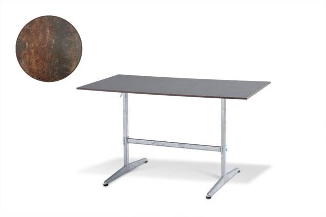 Tempo Table de jardin pliante acier 140x90 cm