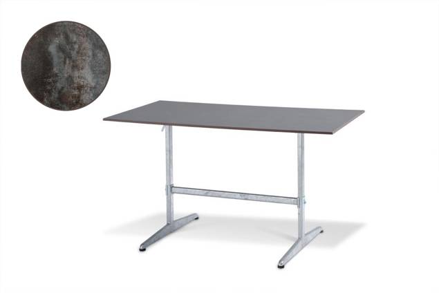Tempo Table de jardin pliante acier 120x70 cm
