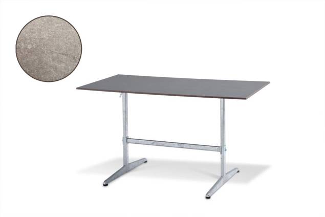 Tempo Table de jardin pliante acier 120x80 cm