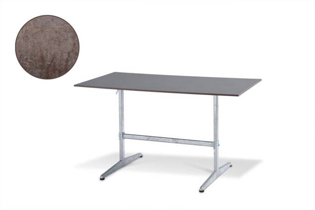 Tempo Table de jardin pliante acier 140x80 cm