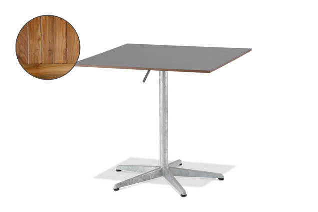 Tempo Table de jardin pliante acier 100x100 cm
