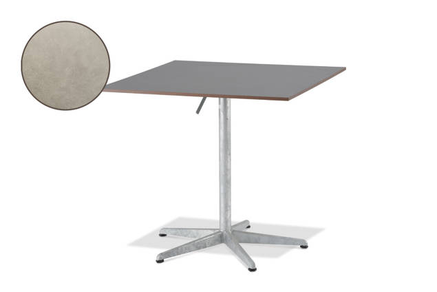 Tempo Table de jardin pliante acier 90x90 cm