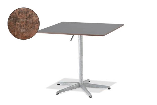 Tempo Table de jardin pliante acier 70x70 cm