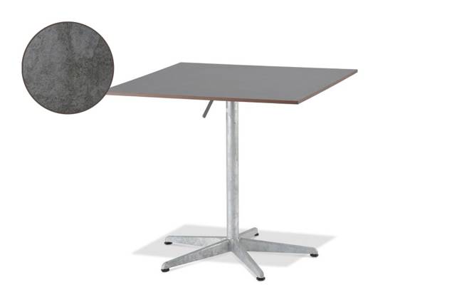 Tempo Table de jardin pliante acier 90x90 cm