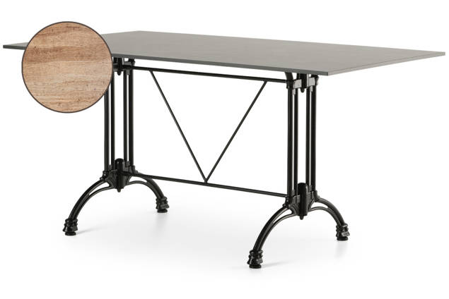 Titanic Table de jardin aluminium 140x80 cm