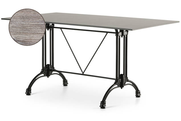 Titanic Table de jardin aluminium 120x70 cm
